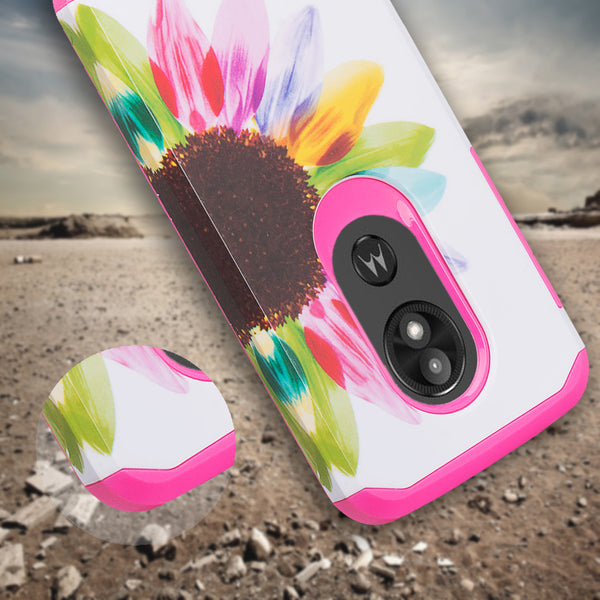 motorola moto e5 play hybrid case - vivid sunflower - www.coverlabusa.com