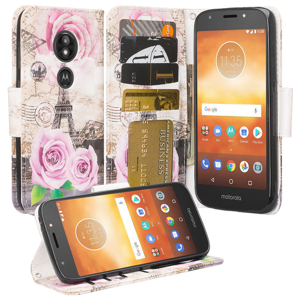 Motorola Moto E5 Play leather wallet case - paris - www.coverlabusa.com