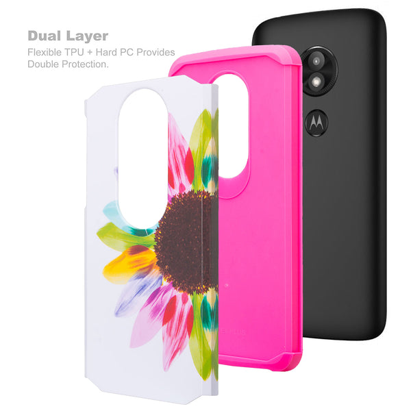 motorola moto e5 plus hybrid case - vivid sunflower - www.coverlabusa.com