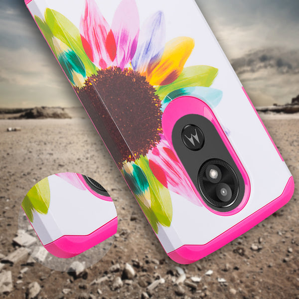 motorola moto e5 plus hybrid case - vivid sunflower - www.coverlabusa.com