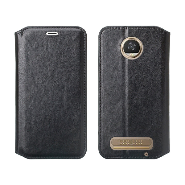Moto Z2 Play Wallet Case - black - www.coverlabusa.com