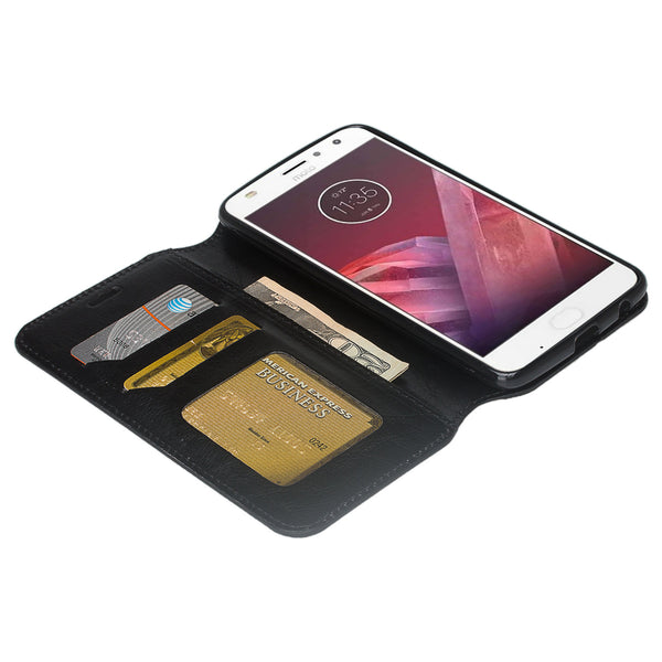 Moto Z2 Play Wallet Case - black - www.coverlabusa.com