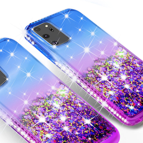 glitter phone case for samsung galaxy note 20 - blue/purple gradient - www.coverlabusa.com