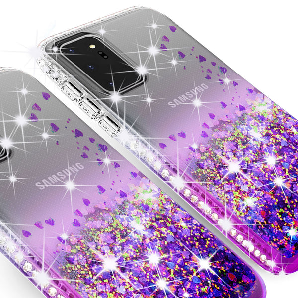 clear liquid phone case for samsung note 20 ultra - purple - www.coverlabusa.com