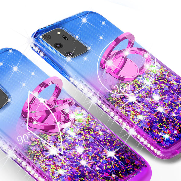 glitter phone case for samsung galaxy a71 5g - blue/purple gradient - www.coverlabusa.com