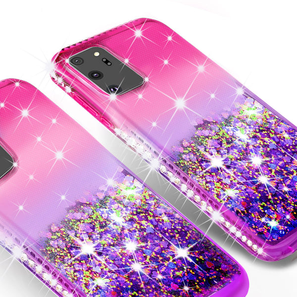 glitter phone case for samsung galaxy a71 5g - hot pink/purple gradient - www.coverlabusa.com