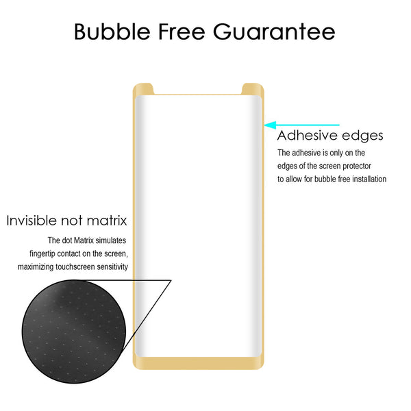 samsung galaxy note 8 screen protector tempered glass - gold - www.coverlabusa.com