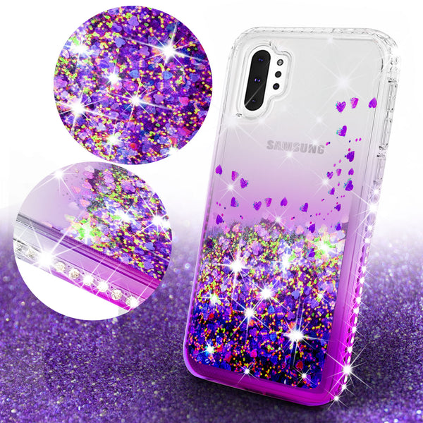 clear liquid phone case for samsung galaxy note 10 - purple - www.coverlabusa.com