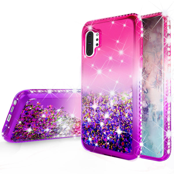 glitter phone case for samsung galaxy note 10 - hot pink/purple gradient - www.coverlabusa.com