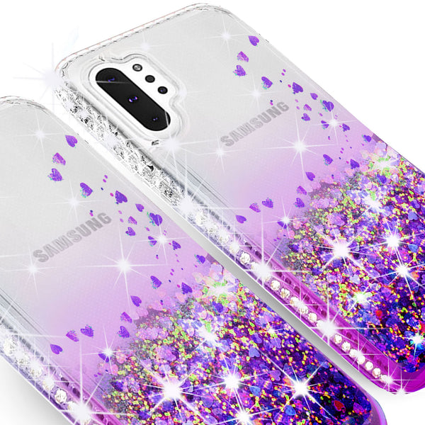 clear liquid phone case for samsung galaxy note 10 - purple - www.coverlabusa.com