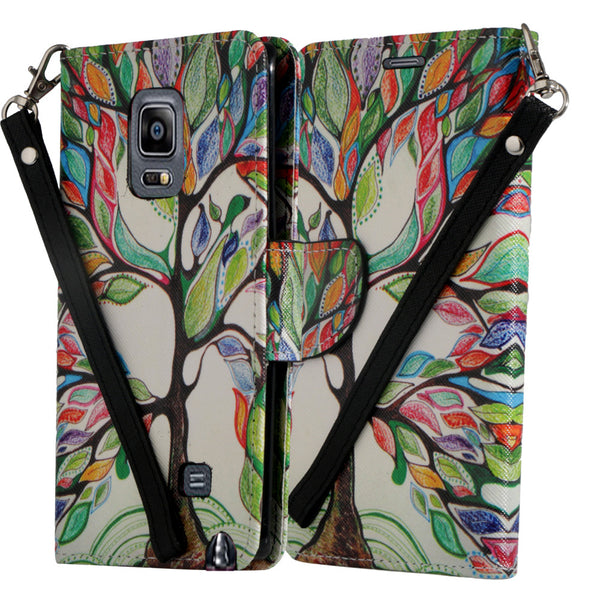 samsung galaxy note Edge wallet case - colorful tree - www.coverlabusa.com