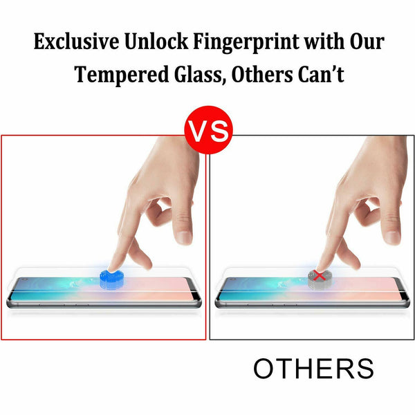 Liquid Tempered Glass Screen Protector for Galaxy S10 5G 6.7in Curved Edge Glass Screen [Bubble Free] Easy Adhesive Installation Tools Finger Print Sensor Compatible for Samsung Galaxy S10 5G - Clear