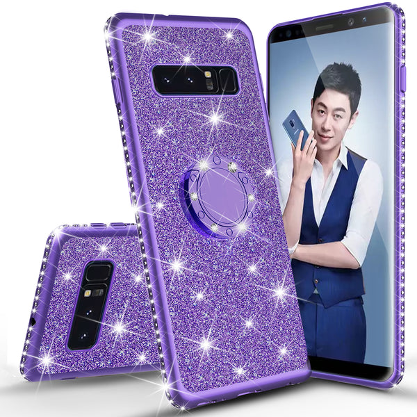 samsung galaxy s10 glitter bling fashion case - purple - www.coverlabusa.com
