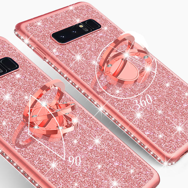 samsung galaxy s10 glitter bling fashion case - rose gold - www.coverlabusa.com