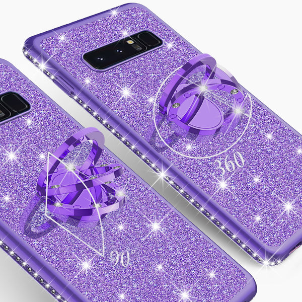 samsung galaxy s10 plus  glitter bling fashion case - purple - www.coverlabusa.com