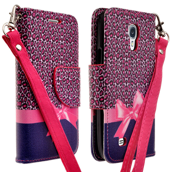 samsung galaxy s4 mini leather wallet case - cheetah prints - www.coverlabusa.com