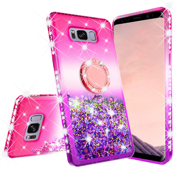 glitter ring phone case for samsung galaxy S8 - pink gradient - www.coverlabusa.com 