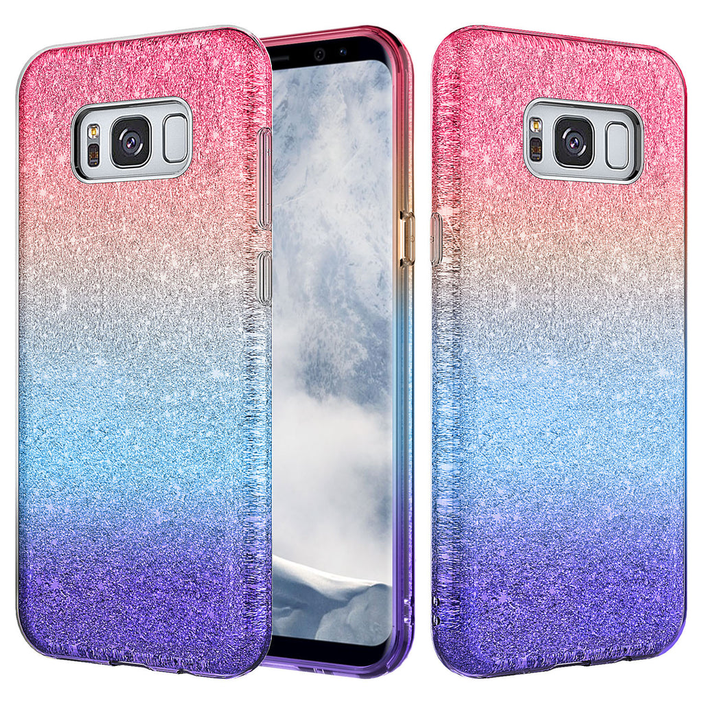 samsung galaxy s8 plus glitter case - hot pink - www.coverlabusa.com