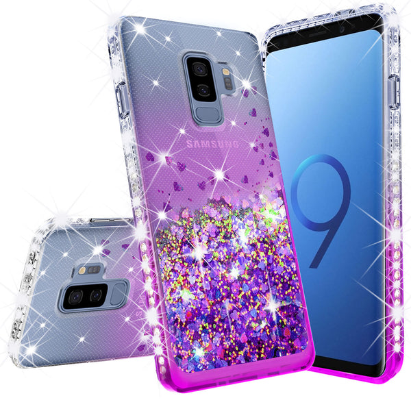 clear liquid phone case for samsung galaxy s9 plus - purple - www.coverlabusa.com 
