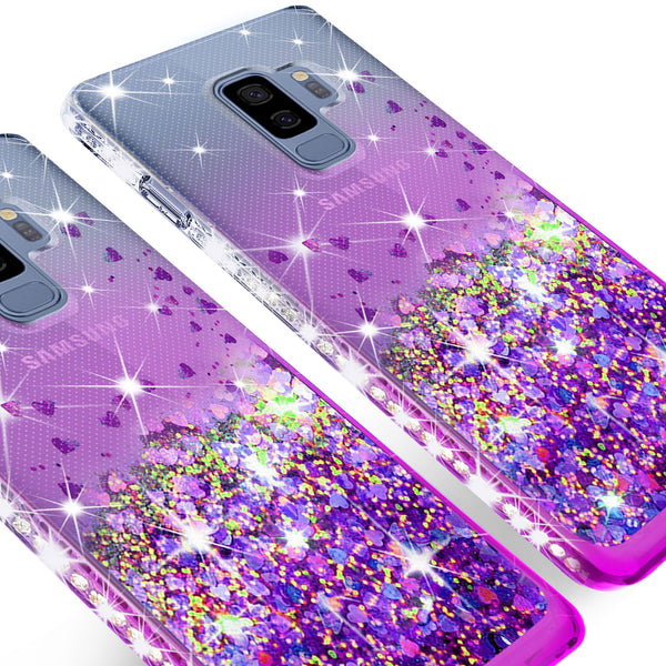 clear liquid phone case for samsung galaxy s9 plus - purple - www.coverlabusa.com 