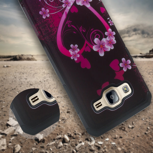 on5 case, galaxy on5 hybrid case - flower hearts - www.coverlabusa.com