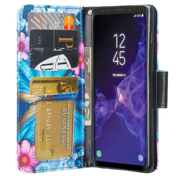 Samsung Galaxy S10 Plus Wallet Case - blue butterfly - www.coverlabusa.com