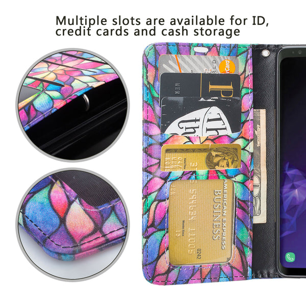 Samsung Galaxy S10 5G Wallet Case - rainbow flower - www.coverlabusa.com