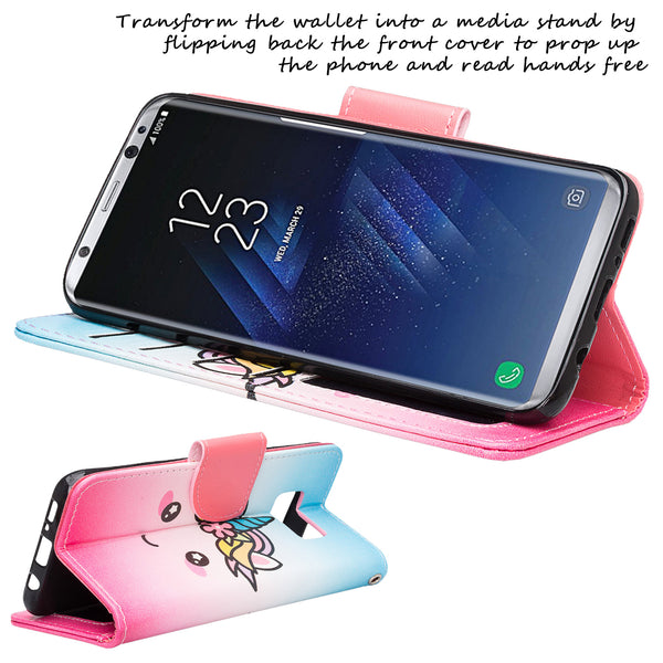 Samsung Galaxy S8 Wallet Case - White Unicorn - www.coverlabusa.com