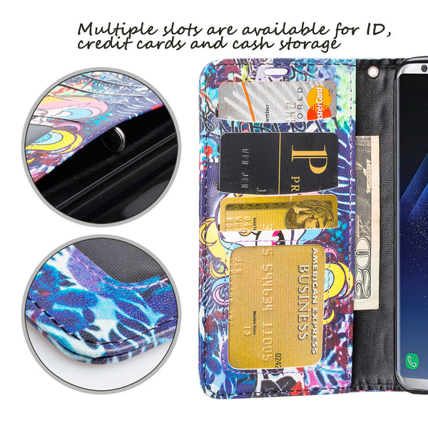 Samsung Galaxy S8 Wallet Case - Rainbow Unicorn - www.coverlabusa.com