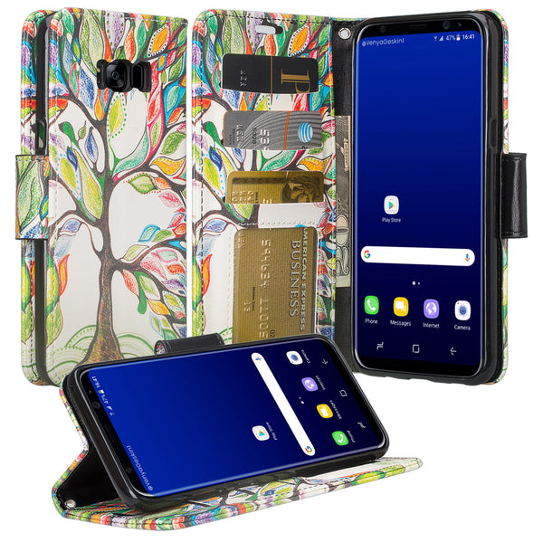 Samsung Galaxy S8 Plus Wallet Case - Colorful Tree - www.coverlabusa.com