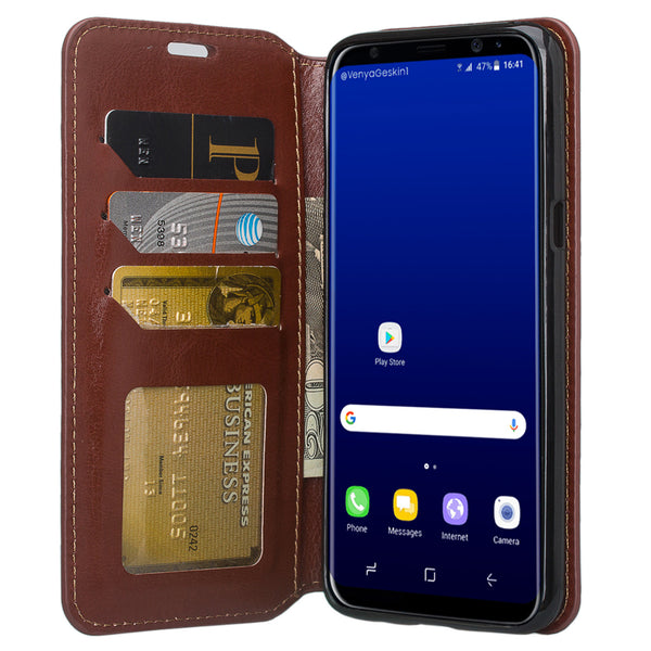 Samsung Galaxy S8 Plus Wallet Case - brown - www.coverlabusa.com