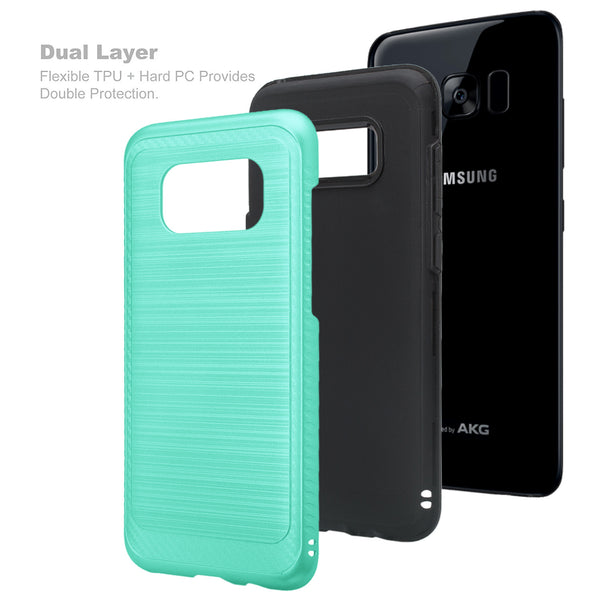 samsung galaxy s8 plus hybrid case - brush teal - www.coverlabusa.com