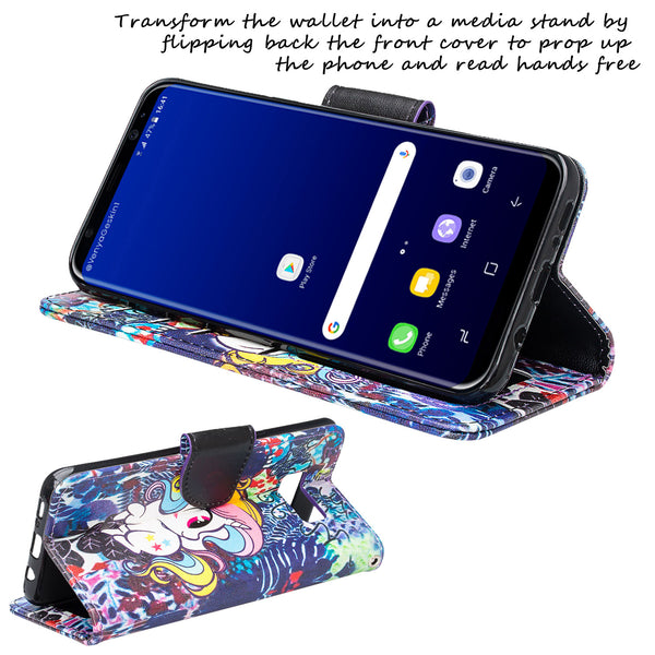 Samsung Galaxy S8 Plus Wallet Case - Rainbow Unicorn - www.coverlabusa.com