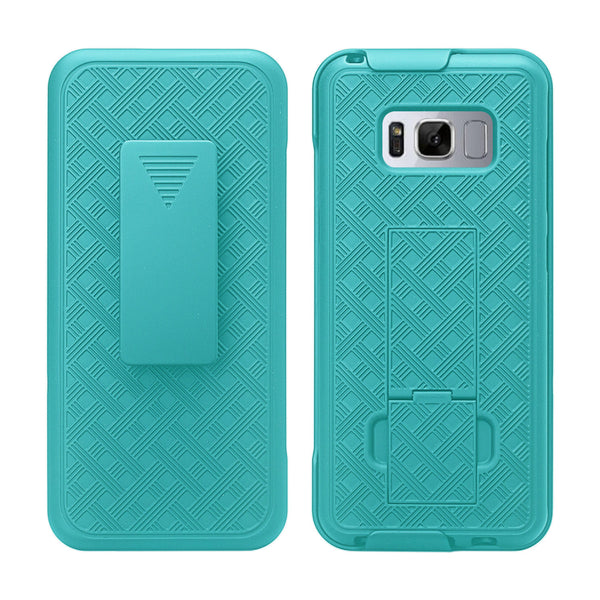 Samsung S8 Plus holster shell combo case - Teal - www.coverlabusa.com