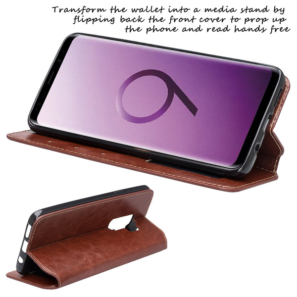 Samsung Galaxy S9 Plus Wallet Case - brown - www.coverlabusa.com