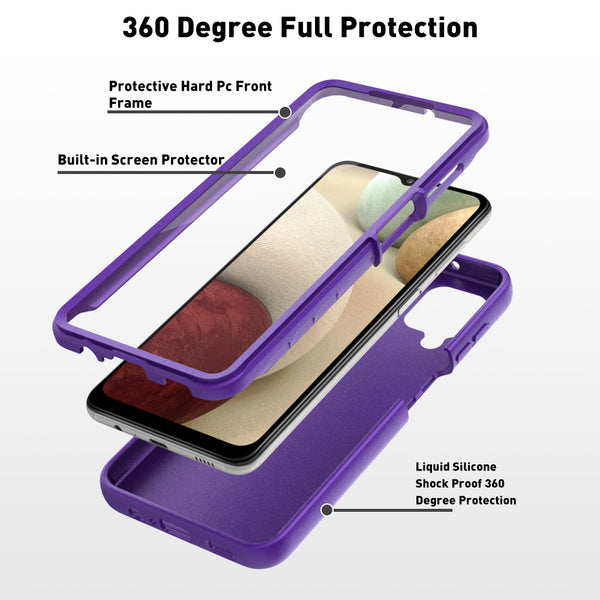 samsung galaxy a12 full-body tpu case - purple - www.coverlabusa.com