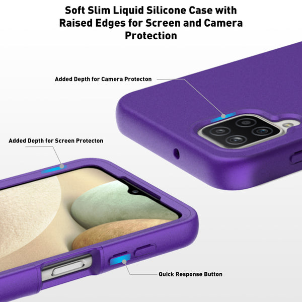 samsung galaxy a12 full-body tpu case - purple - www.coverlabusa.com