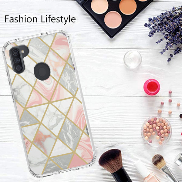 samsung galaxy a11 full-body case - pink marble - www.coverlabusa.com