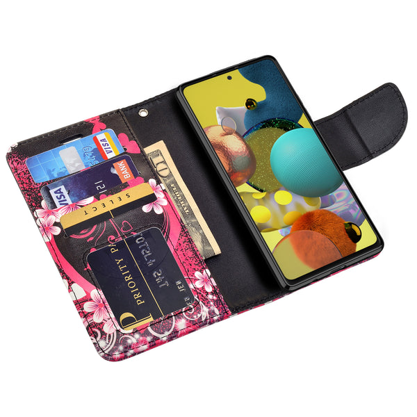 samsung galaxy a71 wallet case - heart butterflies - www.coverlabusa.com