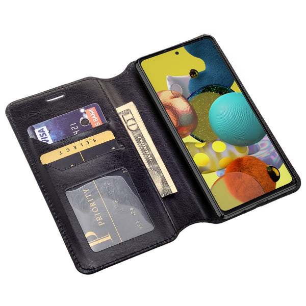 samsung galaxy a51 wallet case - black - www.coverlabusa.com