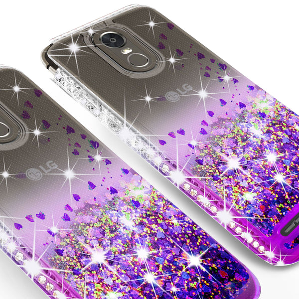 clear liquid phone case for lg stylus 3 - purple - www.coverlabusa.com 