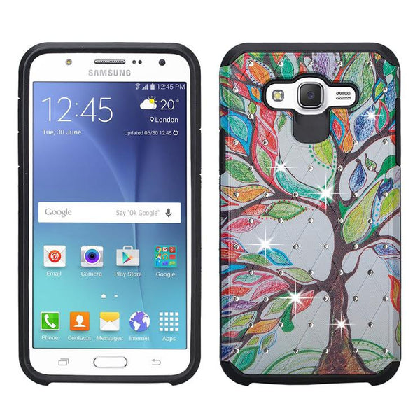 Galaxy J7 Case, Samsung Galaxy J7 [Shock / Impact Resistant] Diamond Hybrid Dual Layer Defender Protective Case Cover for Galaxy J7 (Boost Mobile,Virgin,MetroPcs,T-Mobile), Tree, WWW.COVERLABUSA.COM