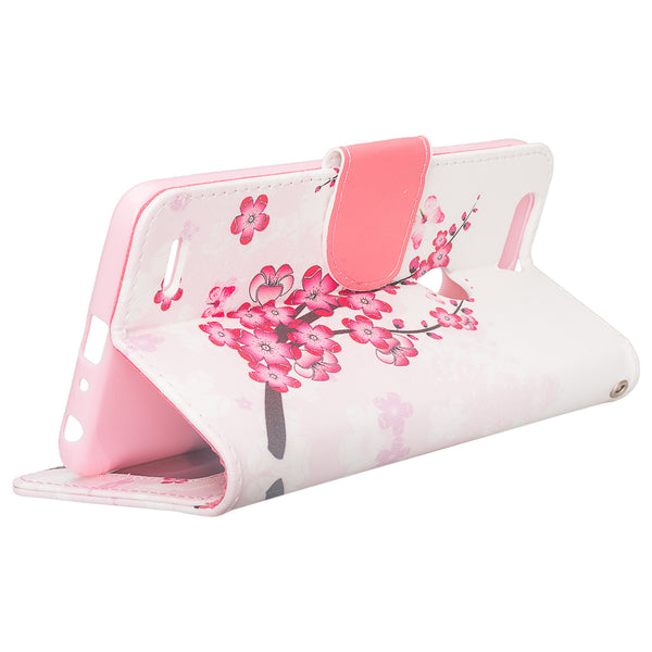 ZTE Sequoia / Blade ZMax Pro 2 / Z982 Wallet Case - cherry blossom - www.coverlabusa.com