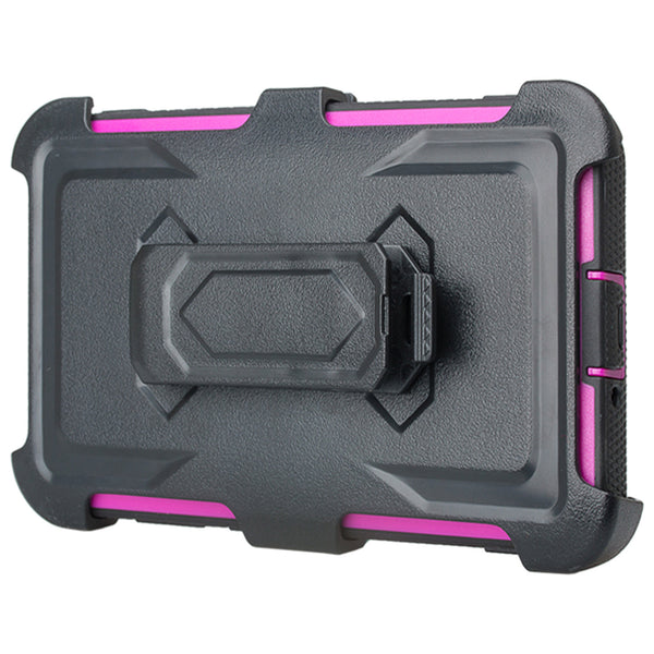 zte grand x4 holster case built in screen protector - purple - www.coverlabusa.com