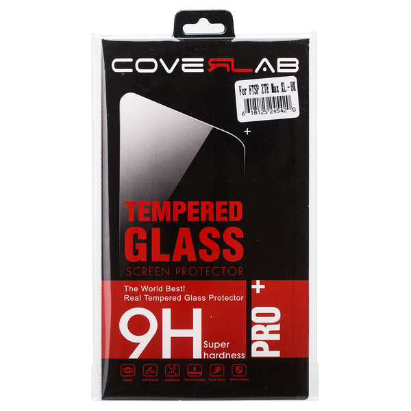 ZTE Zmax XL screen protector tempered glass - black - www.coverlabusa.com