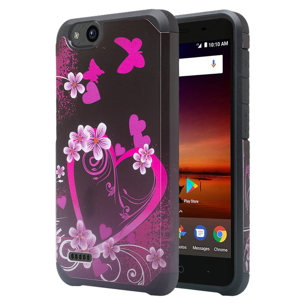 ZTE Tempo X | N9137 | ZTE Blade Vantage Case - heart butterflies -  www.coverlabusa.com