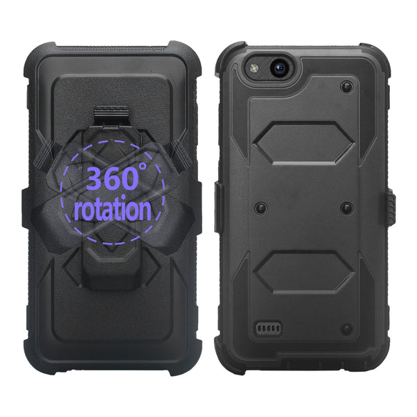 ZTE Tempo X | N9137 | ZTE Blade Vantage Holster Case with Screen Protector - black - www.coverlabusa.com