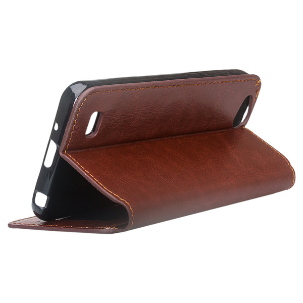 ZTE Tempo X Wallet Case - brown - www.coverlabusa.com