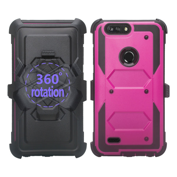 ZTE Sequoia heavy duty holster case - purple - www.coverlabusa.com