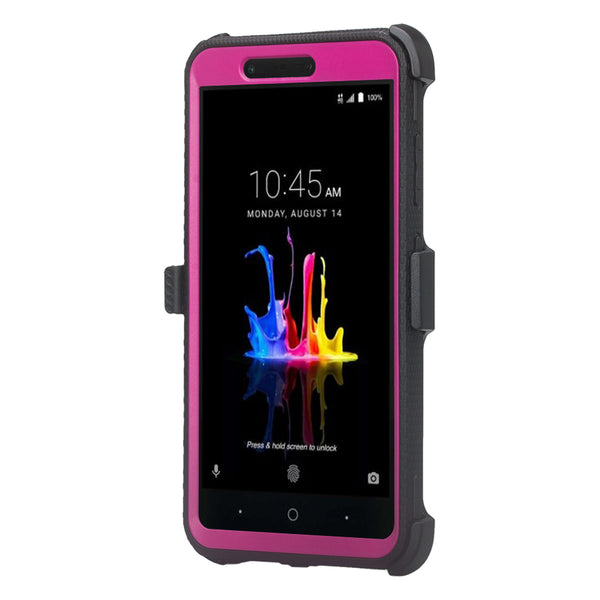 ZTE Sequoia heavy duty holster case - purple - www.coverlabusa.com